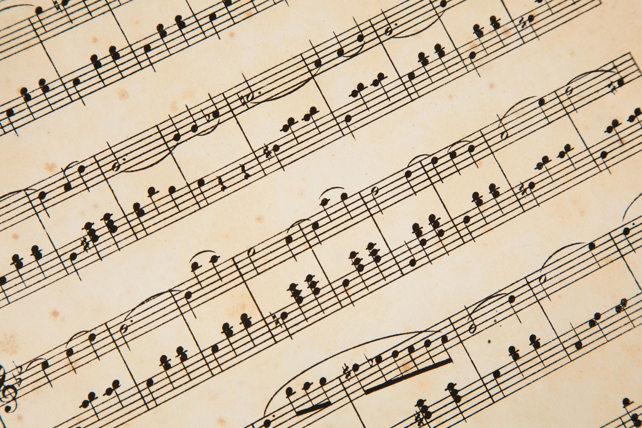 Old notes sheet, abstract musical background
